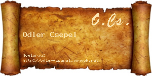 Odler Csepel névjegykártya